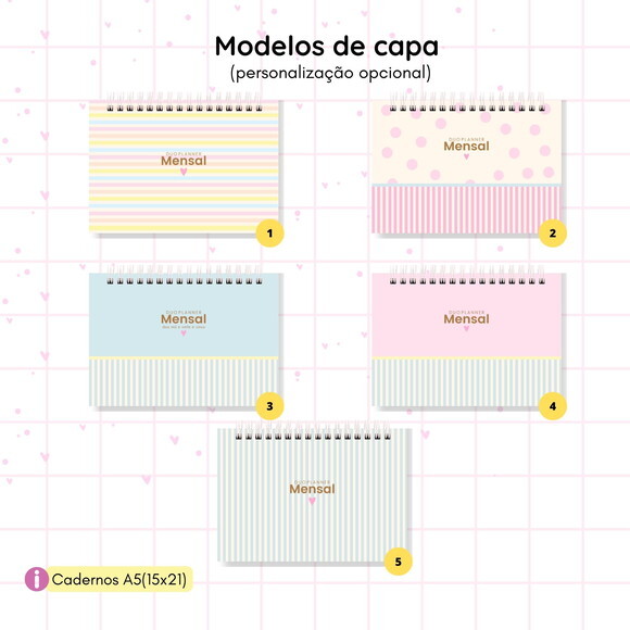 Planner 2 em 1 Mensal Semanal 2025 Personalizado