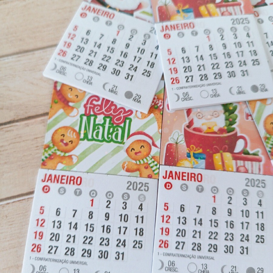 Calendário de Geladeira 2027 Natal Lembrancinha Empresa