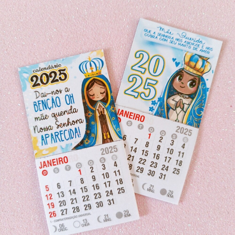 Calendário de Geladeira 2027 Girassol Lembrancinha Natal