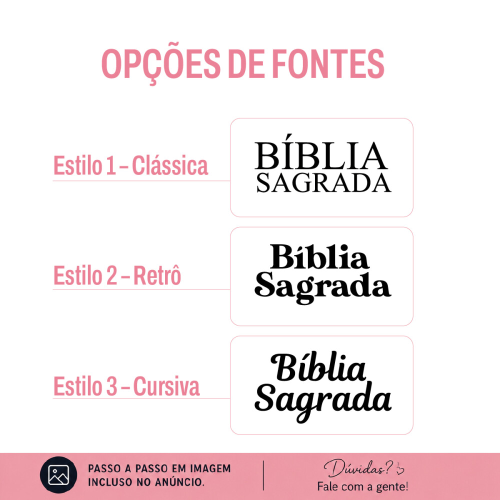 Adesivos Termocolantes Biblia Sagrada Dourado Prata - Kit 6 unida