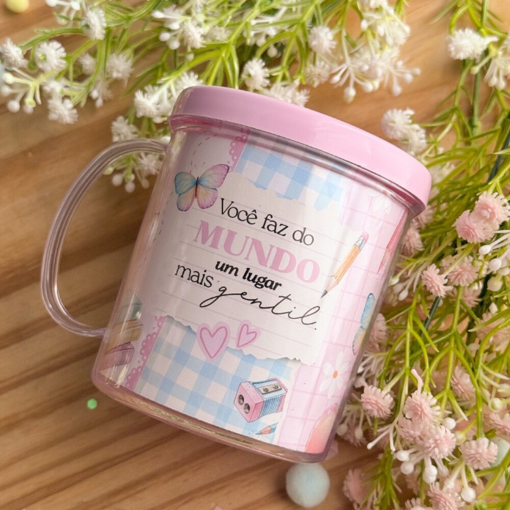 Caneca Acrílica Porta Lápis Personalizada | Dia dos Professores