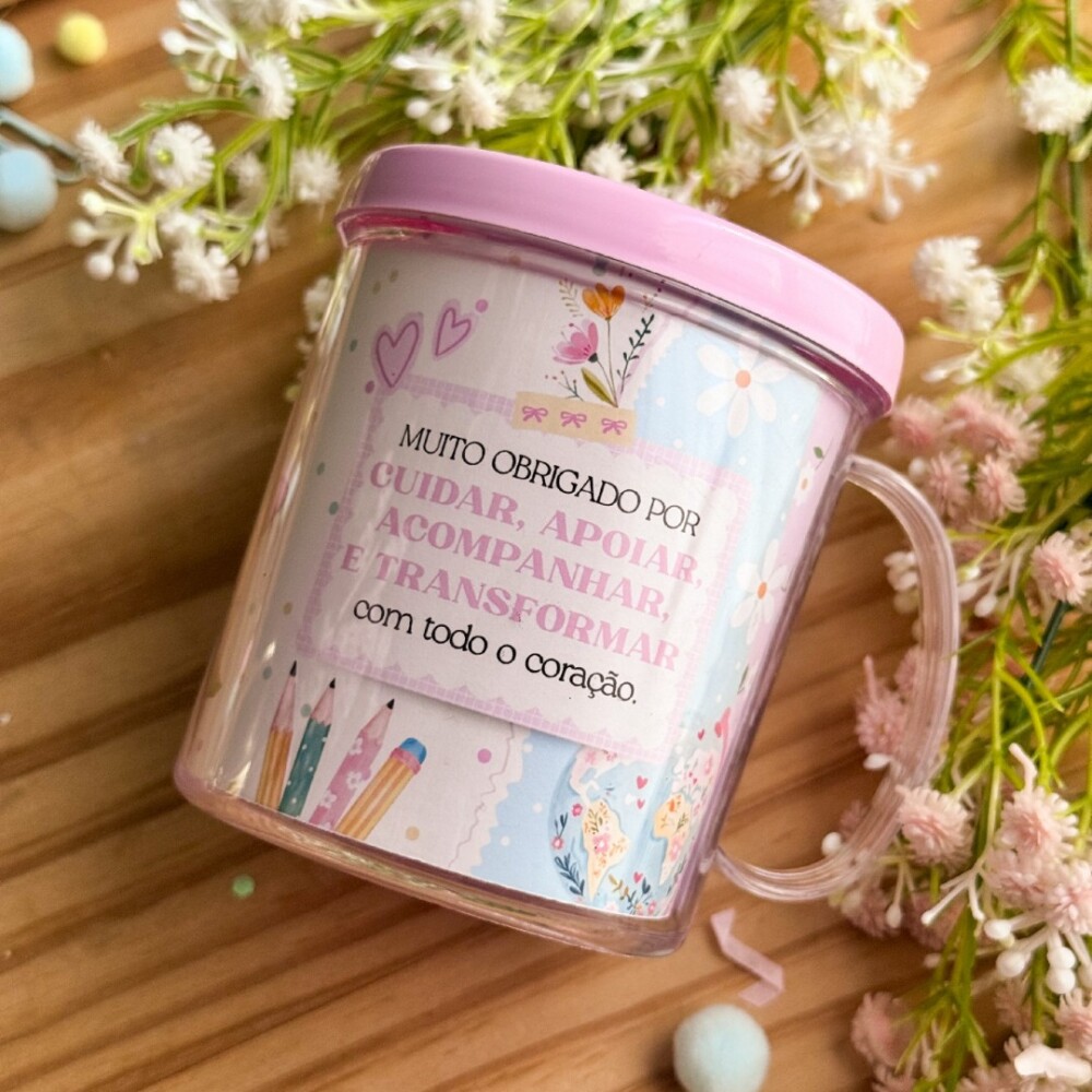 Caneca Acrílica Porta Lápis Personalizada | Dia dos Professores