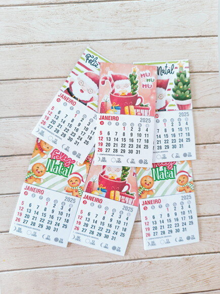 100 Calendário de Geladeira Natal 2025 Lembrancinha Natalina