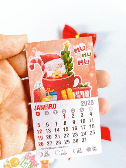 100 Calendário de Geladeira Natal 2025 Lembrancinha Natalina