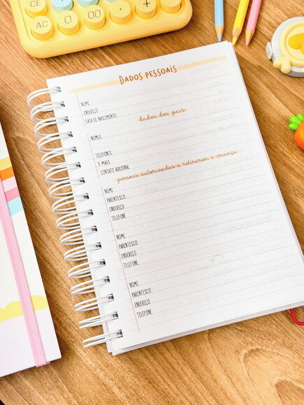 Agenda Escolar Infantil Personalizada Capivara Datada 2025