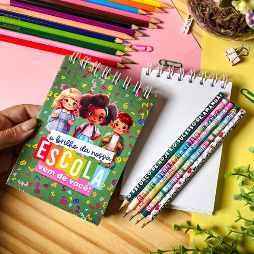 Bloco Personalizado Volta as Aulas Lembrancinha Alunos A6