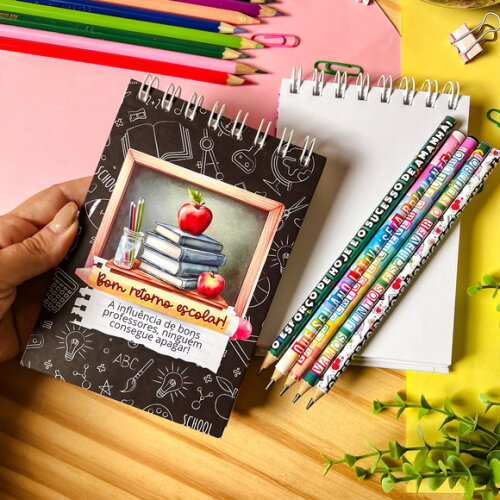 Bloco Personalizado Volta as Aulas Lembrancinha Alunos A6
