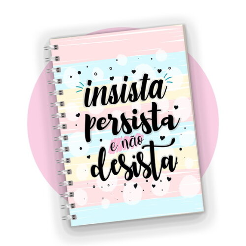 Caderno A5 Personalizado Motivacional Feminino Delicado