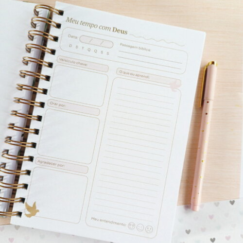 Caderno Devocional Cristão Feminino Meu Tempo com Deus