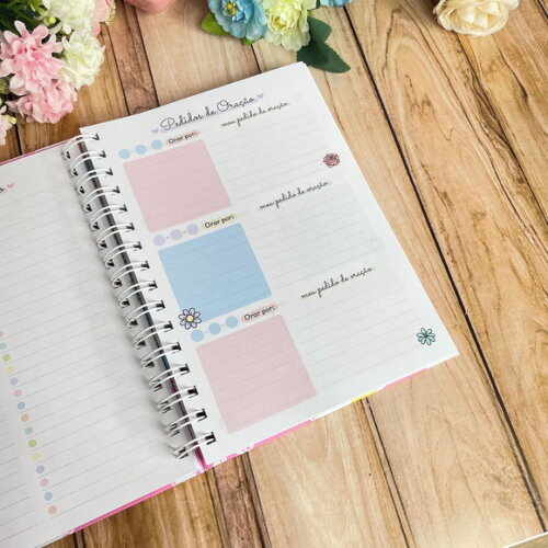 Caderno Devocional Personalizado A5 Cristão Feminino
