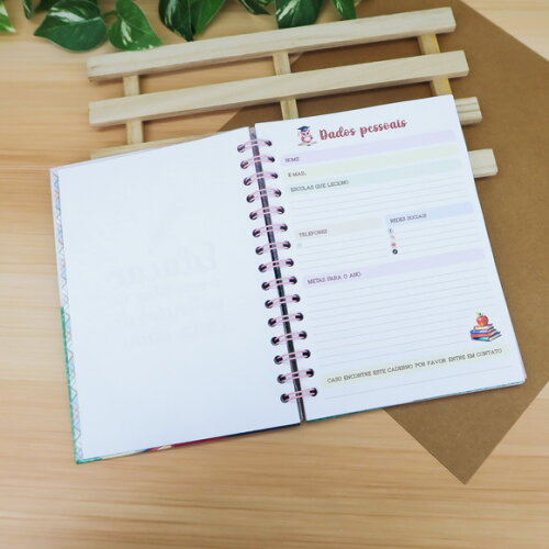 Caderno Professora Planejador de Aula Planner Mensal