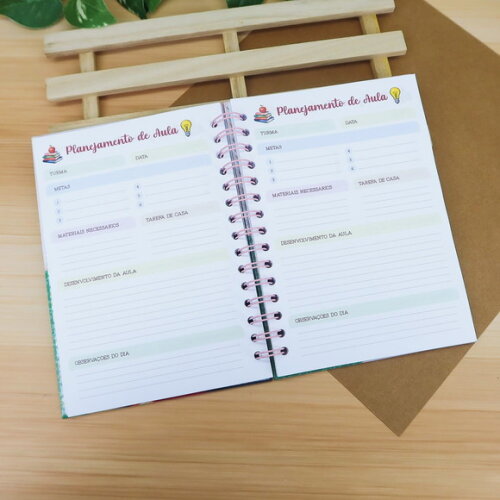 Caderno Professora Planejador de Aula Planner Mensal