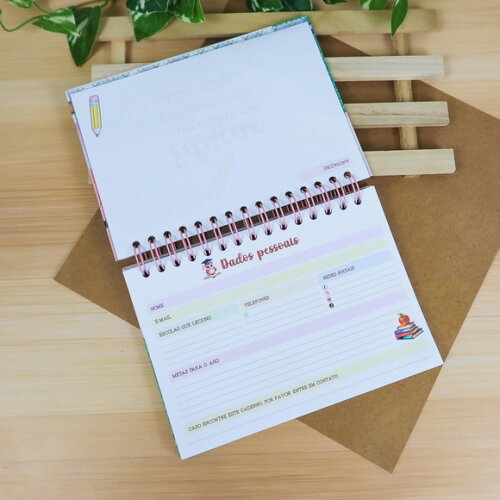 Caderno Professora Planner Semanal Planejador de Aula