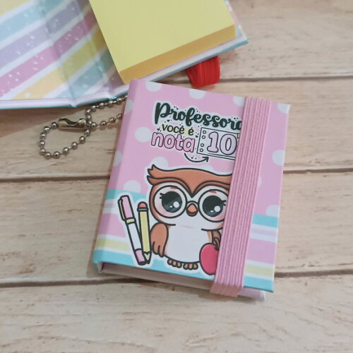 Chaveiro Post It Dia dos Professores Lembrancinha Presente