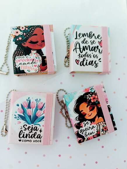 Chaveiro Post It Lembrancinha Dia das Mulheres
