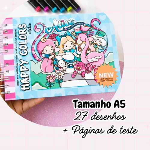 Livro de Colorir Alice no País das Maravilhas Desenhos