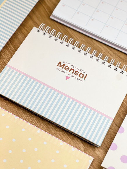 Planner 2 em 1 Mensal Semanal 2025 Personalizado