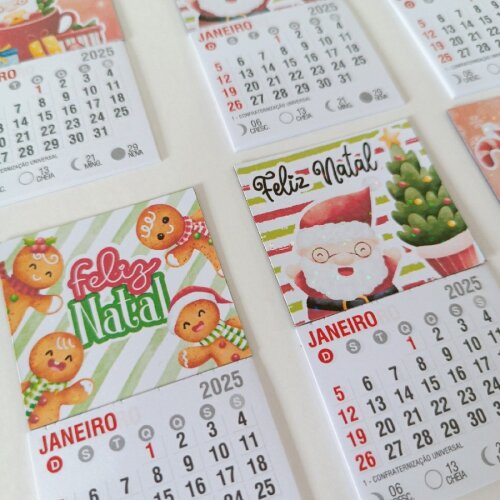 Calendário de Geladeira 2027 Natal Lembrancinha Empresa