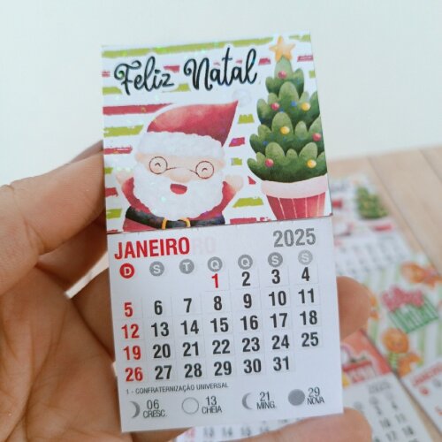Calendário de Geladeira 2027 Natalino Lembrancinha Empresa