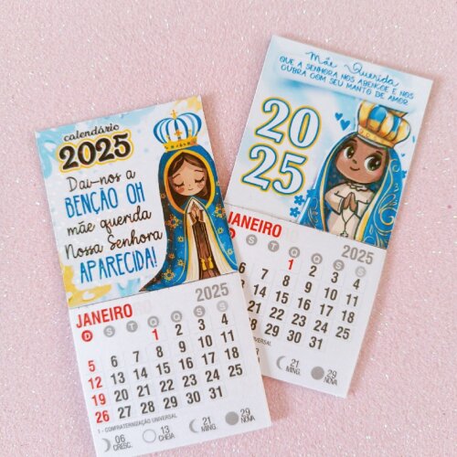Calendário de Geladeira 2027 Girassol Lembrancinha Natal