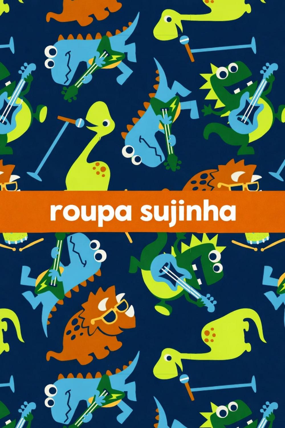 kit creche dinossauro saquinho sujinha limpinha organizador mater