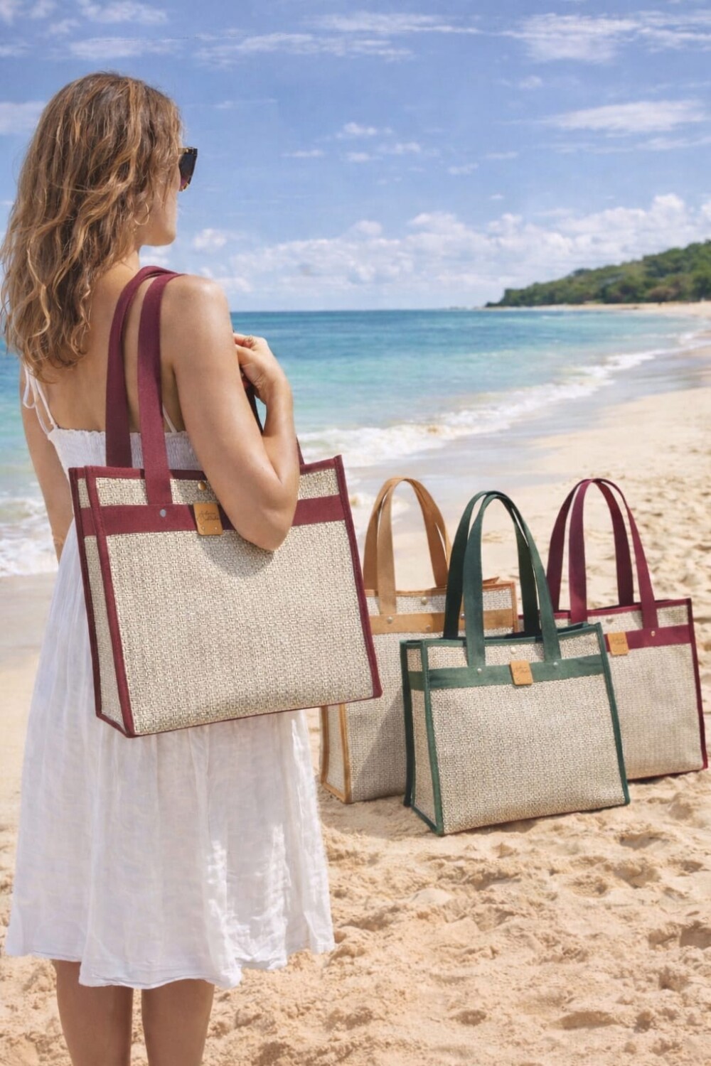 bolsa feminina tipo sacola em tela