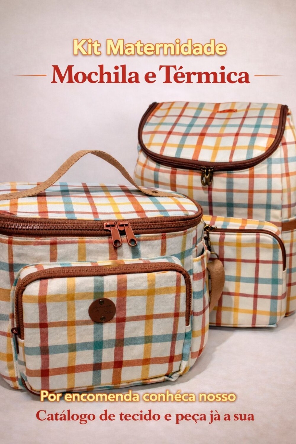 kit enxoval  de maternidade para bebe mochila e bolsa termica