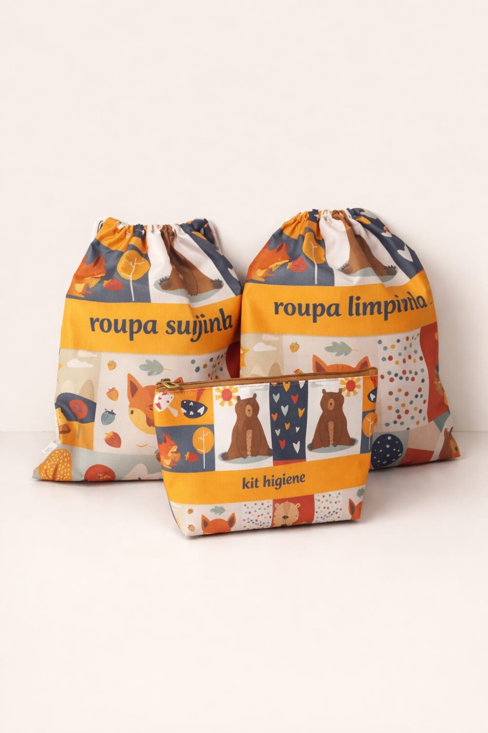 kit creche personalizado mochila sujinha limpinha necessaire kit 