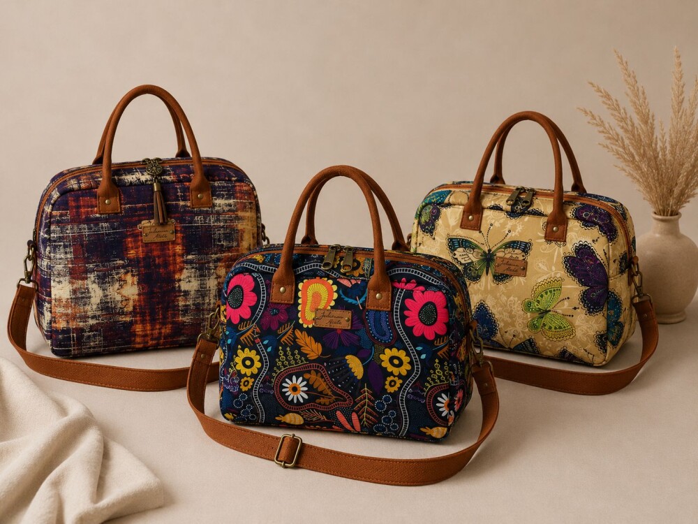 bolsa feminina de tecido termica impermeavel