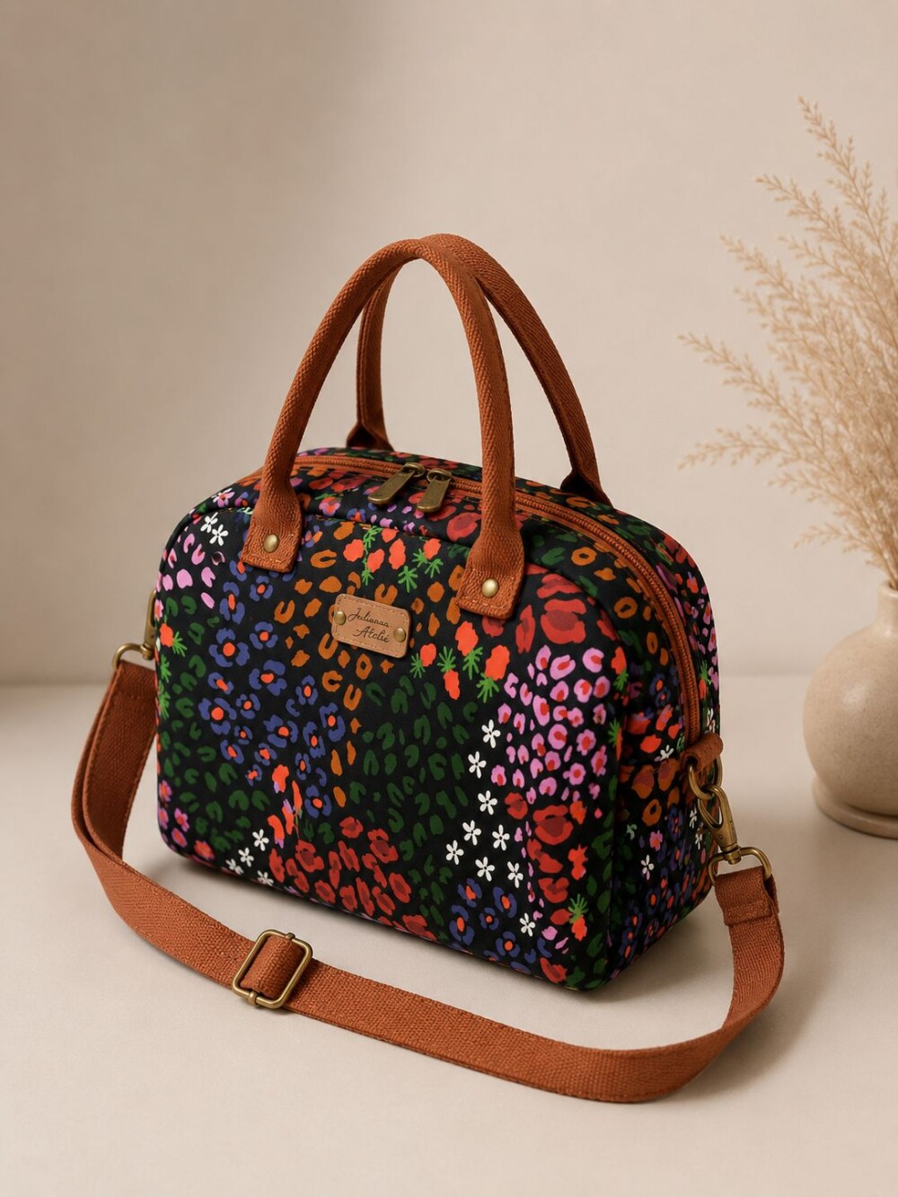 bolsa feminina de tecido termica impermeavel