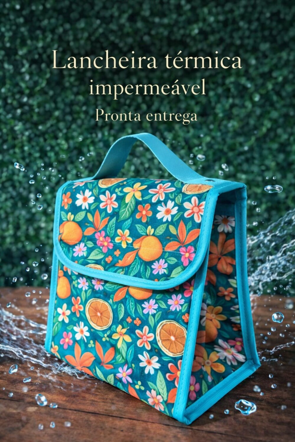 Lancheira termica bolsa impermeavel com forro