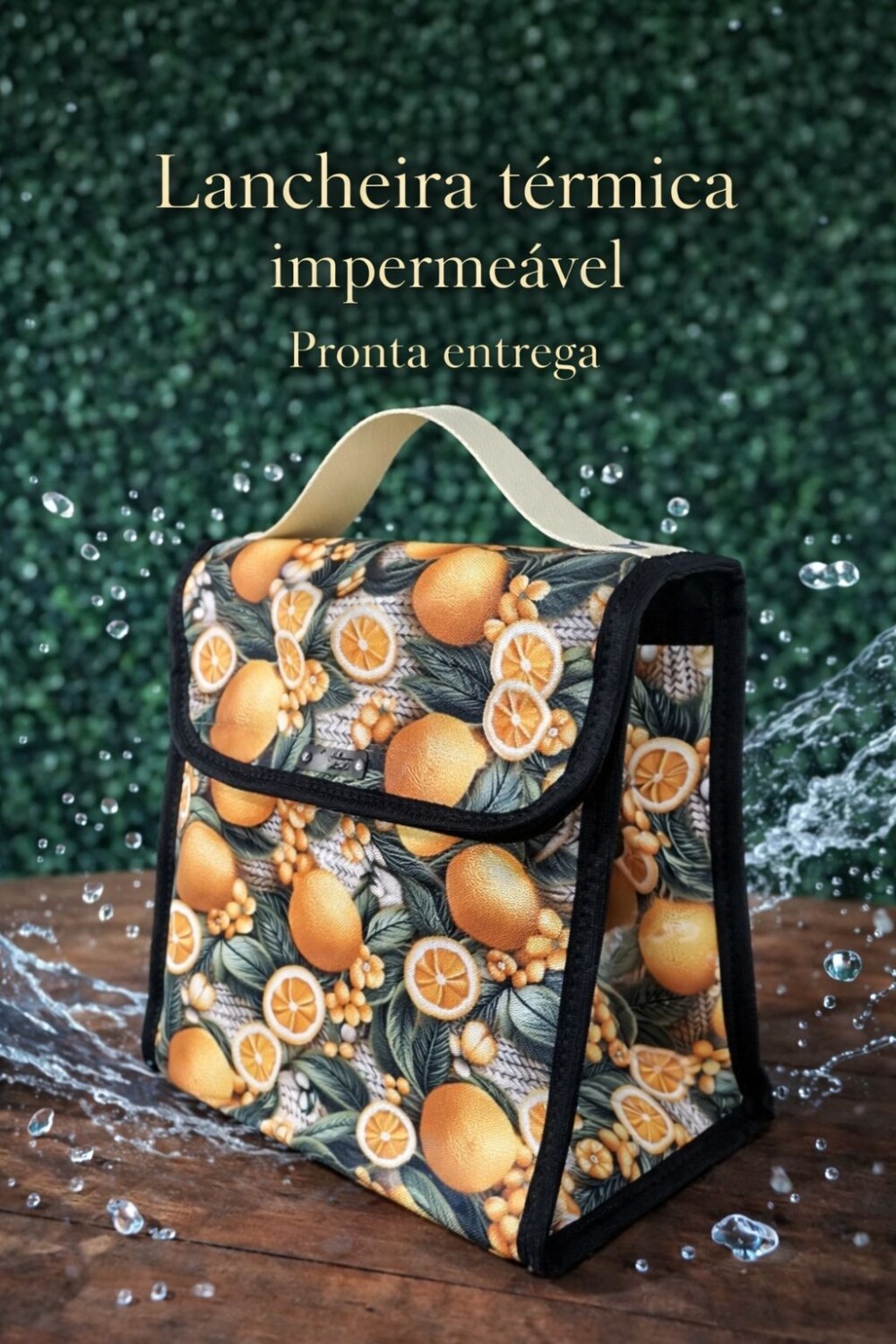Lancheira termica bolsa impermeavel com forro
