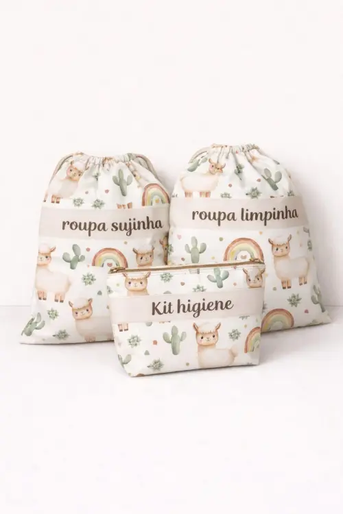 saquinho para organizar mala mochila enxoval bebe maternidade cre