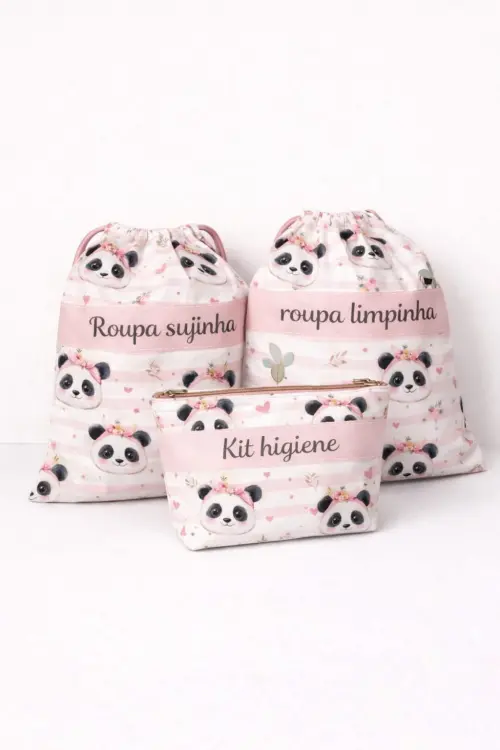 saquinho para organizar mala mochila enxoval bebe maternidade cre
