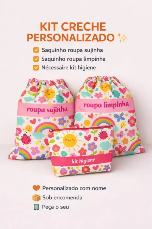 saquinho de tecido personalizado com nome