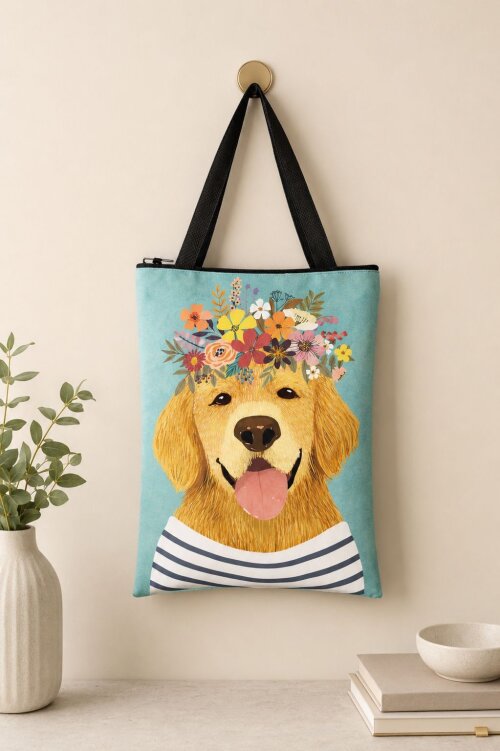 bolsa personalizada pet golden retriever