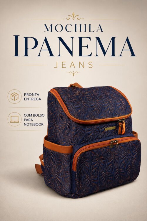 mochila personalizada jeans