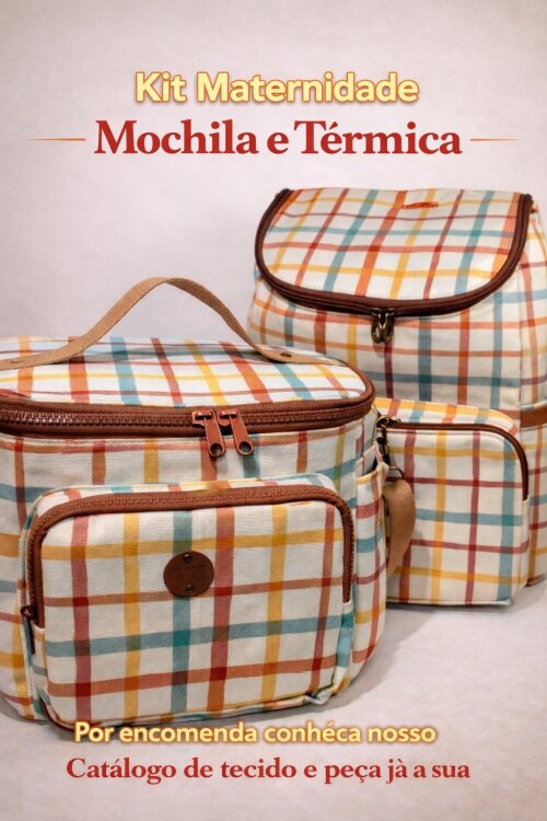 kit enxoval  de maternidade para bebe mochila e bolsa termica