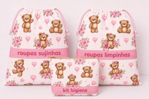 kit higiene escolar creche maternidade enxoval viagem