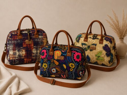 bolsa feminina de tecido termica impermeavel