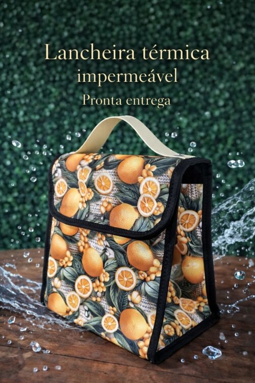 Lancheira termica bolsa impermeavel com forro