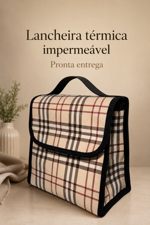 Lancheira termica bolsa impermeavel com forro