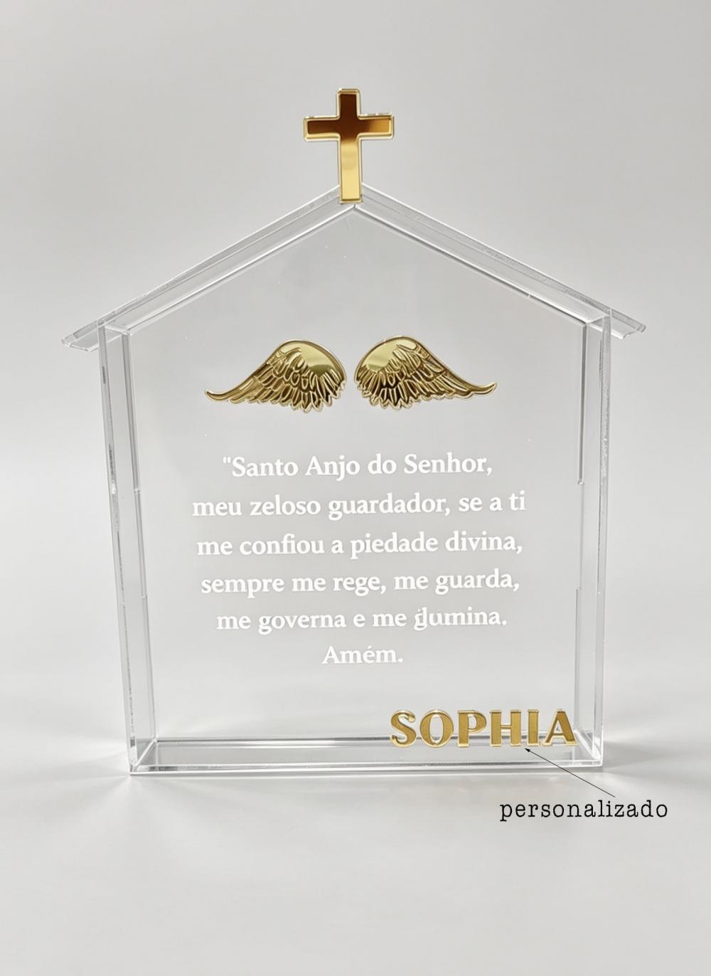 Presente de bebê Capela Acrílica Personalizada