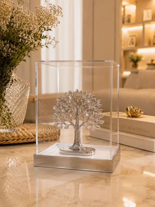 Expositor cúpula com base espelhada linha premium