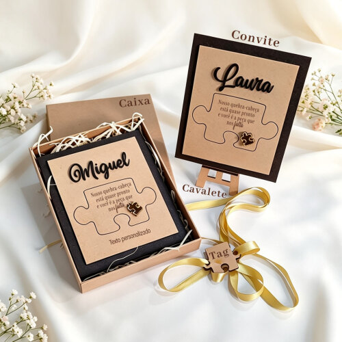 Convite A peça que faltava Personalizado