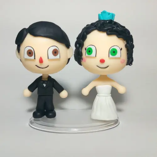 Noivinhos de biscuit Animal Crossing