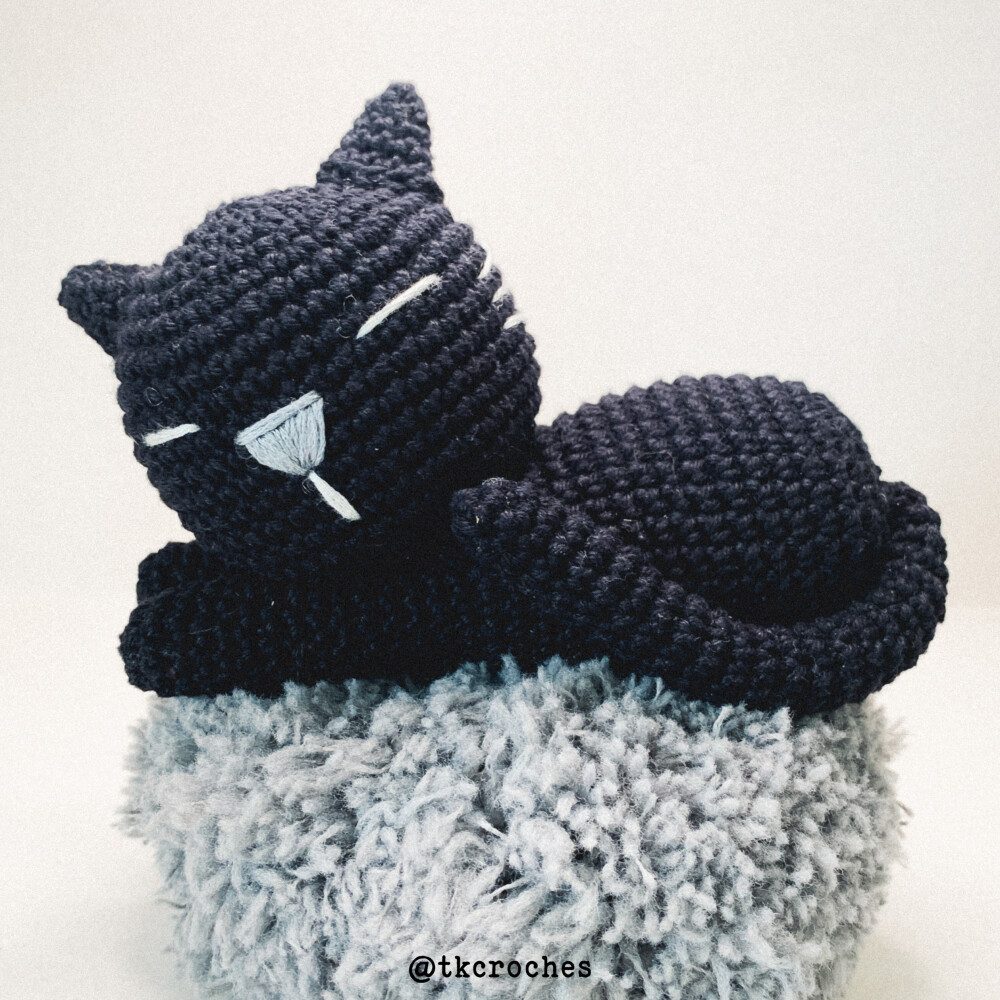 Gatinho Dorminhoco Amigurumi
