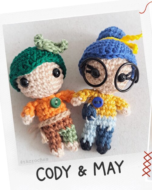 Mini Cody e May Amigurumi - Jogo It Takes Two
