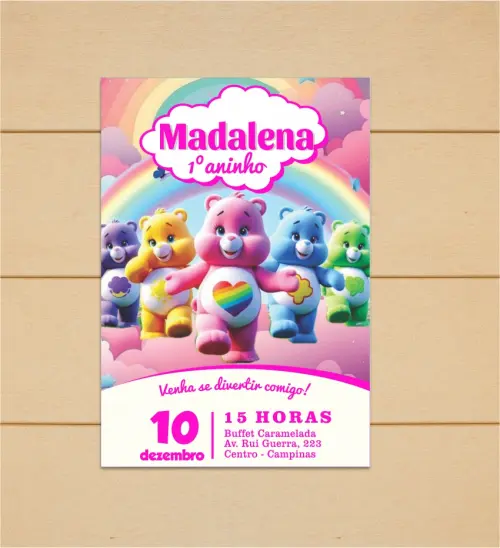 CONVITE DIGITAL INFANTIL - URSINHOS CARINHOSOS