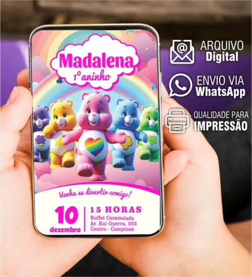 CONVITE DIGITAL INFANTIL - URSINHOS CARINHOSOS